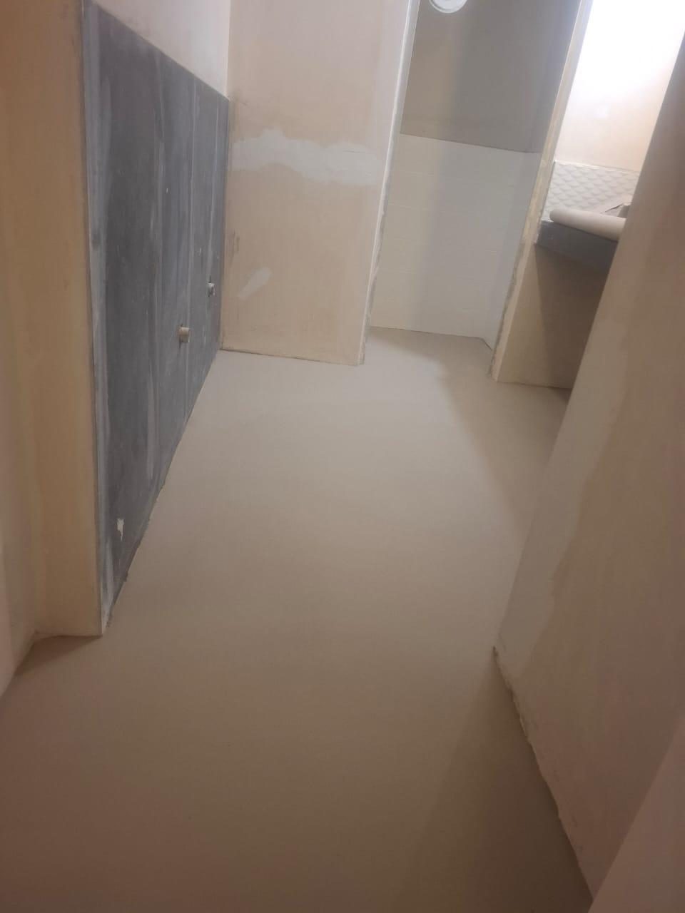 Self-levelling screed and LVT installation in progress at Mariendhal House
