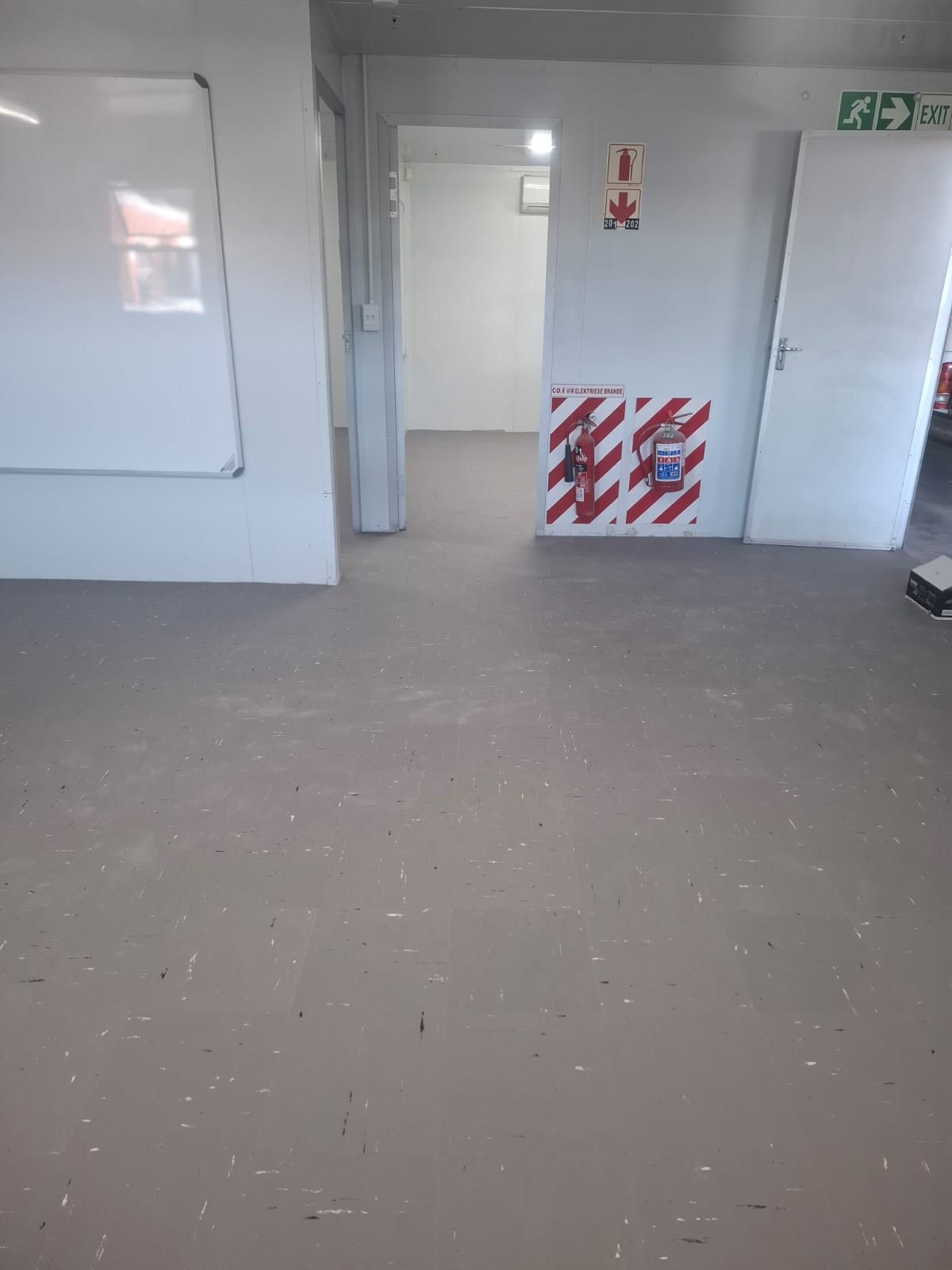 Finished Floorworx vinyl tiles installed in a packing room at Stellenpak, Paarl